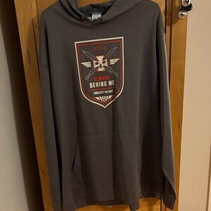 Men’s Demons Behind Me Gray Hoodie